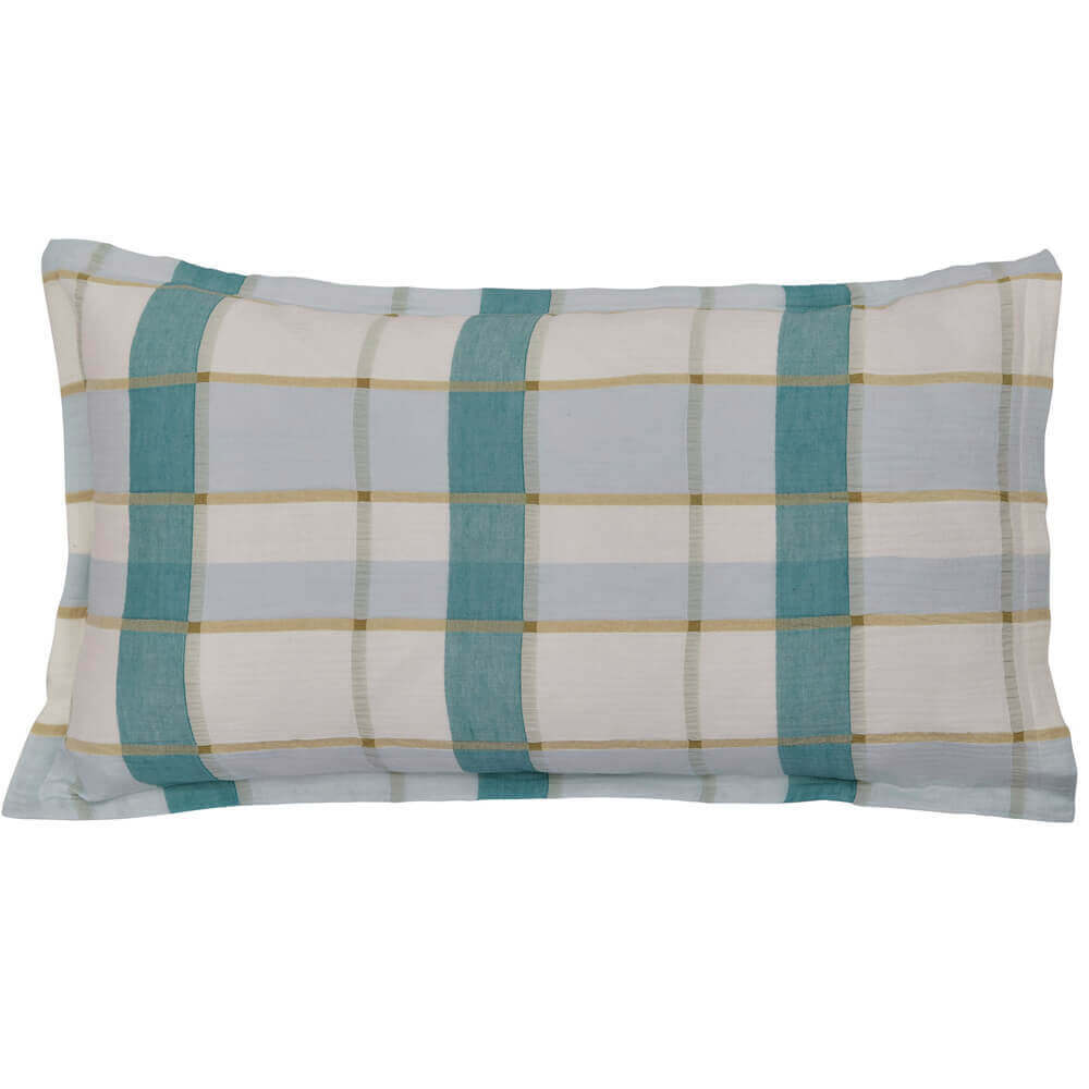 Land & Shore Rathlin Check Oxford Pillowcase Set